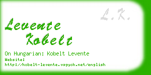levente kobelt business card